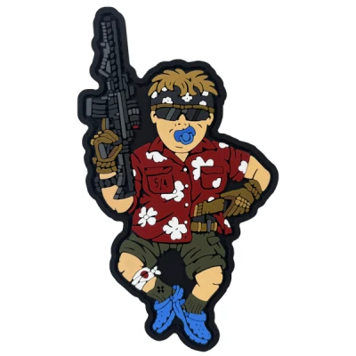 Патч (шеврон) «Малыш рожденный для войны Summer Edition» от Sanchi. Мягкий ПВХ пластик