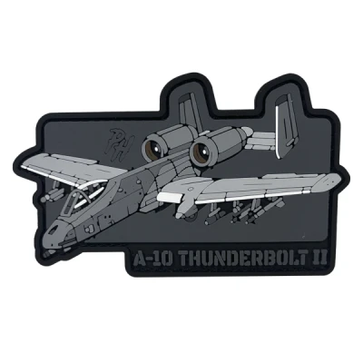 Патч (шеврон) «A10 Thunderbolt 2» від Patch hunter. М’який ПВХ пластик. Сірий