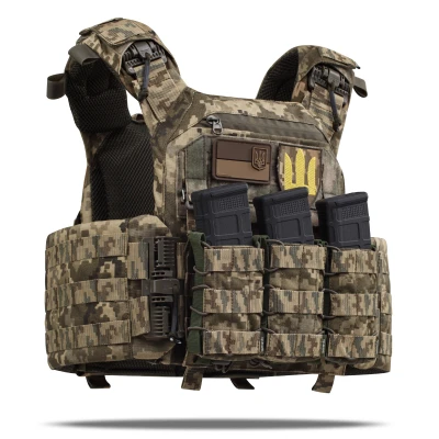 Плитоноска покращена (PRO) під бронеплити 25х30 см. Піксель (ММ-14)