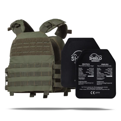 Бронежилет 6-го класса M.V.P. Вес 5.4 кг. Керамические плиты Shield Germany 2.65 кг. Олива