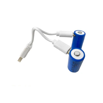 Акумуляторна батарея літієва CR123A (16340) 700mAh з роз'ємом Type-C, 3.7V Lithium