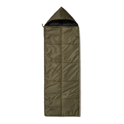 Спальний мішок літній (ковдра з капюшоном), 220 х 73 см. Колір Хакі.