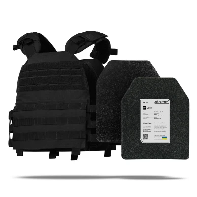 Бронежилет 4-го класса (M.V.P.). Вес 7.1 кг. Стальные плиты 3.4 кг. Черный