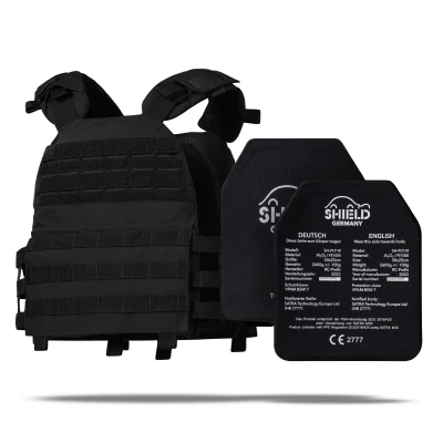 Бронежилет 6-го класса M.V.P. Вес 5.4 кг. Керамические плиты Shield Germany 2.65 кг. Черный