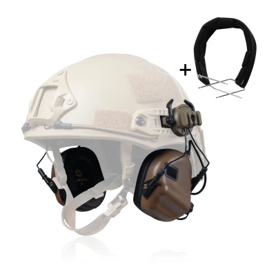 Активні навушники Earmor M31 в комплекті з дужкою/наголів'ям. Койот