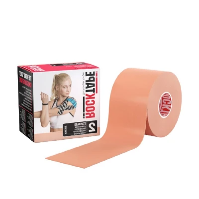 Кінезіо тейп RockTape Standart. Еластична стрічка 5 см х 5 м. Тілесний