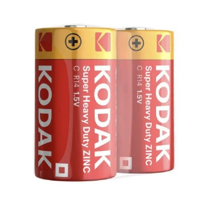 Батарейки Kodak R14 (C), напруга 1.5V, циліндричні, сольові, 1 шт.