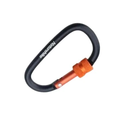 Алюмінієвий карабін с муфтою Naturehike D-type 80 мм. До 45 кг.