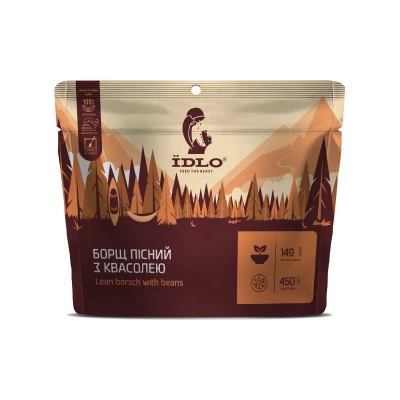 Борщ пісний ЇDLO з квасолею, 46 г (сухий сублімований продукт швидкого приготування)