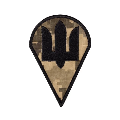 Шеврон (нашивка) купол Десантно-штурмових військ ЗСУ, 10х6.5 см. Піксель (мм-14)
