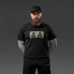 Футболка чоловіча Basic Military T-Shirt. Gasmask Grins. Cottone/Elastane, чорний 3