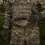 Тактичні рукавички Glotac, шкіряні. Посилені вставки на кісточках. Колір Олива 6