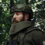 Балістичний захист шиї Gen 1 (та верхньої частини спини) 2-го класу. Олива 4