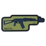 Патч (шеврон) «AKС 74» від А.Т.А.К.А. М’який ПВХ пластик. Олива