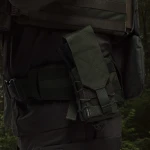 Двойной закрытый подсумок с клапаном под магазины АК/АR. Олива 4