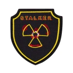 Шеврон (нашивка) S.T.A.L.K.E.R., 8.5х8 см. Оранжево-черный