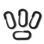 Карабін пластиковий універсальний, 60 х 40 мм. Колір Чорний 2