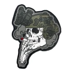 Патч (шеврон) «Life» от А.Т.А.К.А. Мягкий ПВХ пластик. Серый