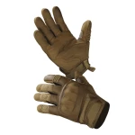 Тактичні рукавички Glotac, шкіряні. Посилені вставки на кісточках. Колір Койот