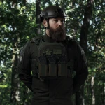 Одинарний еластичний підсумок під магазини АК/АR відкритого типу. Кріплення MOLLE. Олива 3