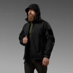 Комплект одягу Softshell Hawk Jacket & Pants. Захист від вітру та вологи. Чорний 6