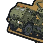 Патч (шеврон) «M142 HIMARS» від Patch hunter. М’який ПВХ пластик. Койот 2