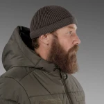 Шапка в’язана Docker Hat. Cotton and wool. Dark coffee 3