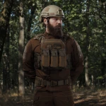 Одинарний еластичний підсумок під магазини АК/АR відкритого типу. Кріплення MOLLE. Койот 3