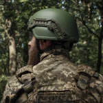 Кевларовий шолом TOR (додатковий захист вух та скроні). Виробник: Україна. Олива. L 7