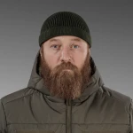 Шапка в’язана Docker Hat. Cotton and wool. Olive 2