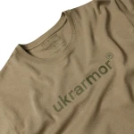 Футболка чоловіча з логотипом Logo Tee Ukrarmor. Cotton. Колір койот 4