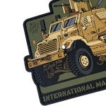 Патч (шеврон) «International MaxxPro» від Patch hunter. М’який ПВХ пластик. Койот 2