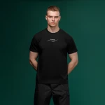 Футболка Basic Military T-Shirt з колекції NAME. Cottone/Elastane, чорний 2