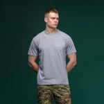 Футболка Basic Military T-shirt. Материал Cotton\Elastane, серый 2