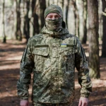 Куртка тактична з капюшоном. Тканина Саржа,  піксель (мм-14) 2