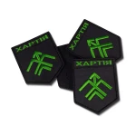 Шеврон (нашивка) Хартія на липучці, 8.5х7 см. Чорно-зелений 4