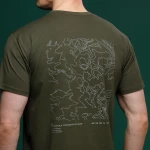 Футболка Basic Military T-Shirt. Avdiivka. Топографічна карта. Олива 3