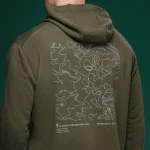 Худі M1 Mono колекція Avdiivka. Топографічна карта. Cotton and polyester. Олива 5