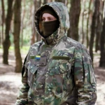 Куртка тактична з капюшоном. Тканина Саржа, мультикам 4