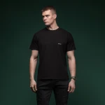 Комплект футболок Basic Military T-shirt. Cotton/Elastane, олива - чорний 8