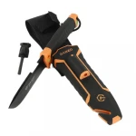 Ніж Ganzo G8012V2 помаранчевий з паракордом та кресалом. Вуглецева сталь 7