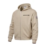 Зіп-худі «War Eyes» від libkos×ukrarmor. Бежевий