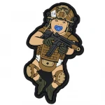 Патч (шеврон) «Малюк народжений для війни» від Sanchi. М’який ПВХ пластик. Койот 2