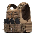 Бойовий бронежилет IBV-1. Вага 3.1 кг. Збільшена площа захисту. Койот. S/M