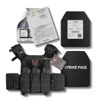 Бронежилет 3-го класу (PRO). Вага 3.8 кг. Поліетиленові плити 1.6 кг. Чорний 15