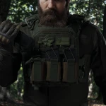 Одинарний еластичний підсумок під магазини АК/АR відкритого типу. Кріплення MOLLE. Олива 6