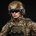 Комплект: кевларовий шолом Fast IIIA+активні навушники M31H+кавер. Койот 2