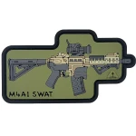 Патч (шеврон) «M4A1 Swat» від А.Т.А.К.А. М’який ПВХ пластик. Олива