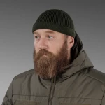 Шапка в’язана Docker Hat. Cotton and wool. Olive 7