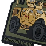 Патч (шеврон) «Oshkosh M-ATV» від Patch hunter. М’який ПВХ пластик. Койот 2